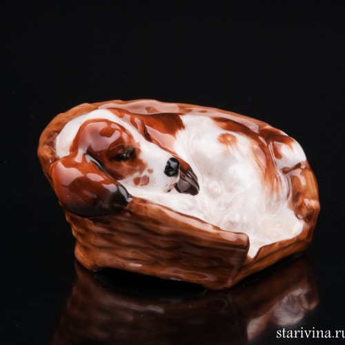 Лежащий спаниель, Royal Doulton, Великобритания, вт. пол. 20 в