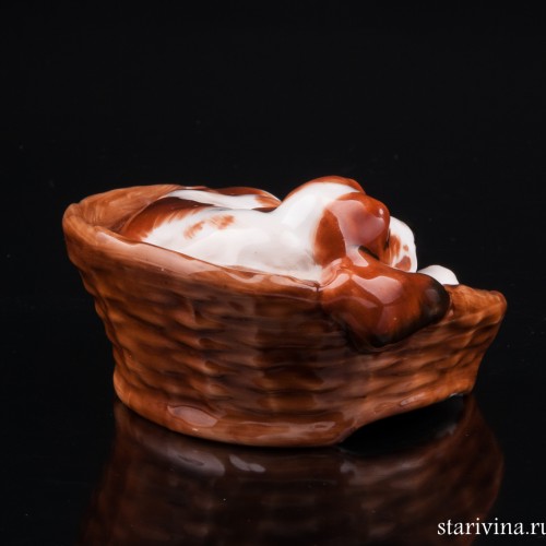 Лежащий спаниель, Royal Doulton, Великобритания, вт. пол. 20 в