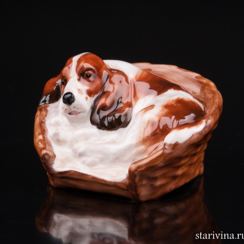 Лежащий спаниель, Royal Doulton, Великобритания, вт. пол. 20 в