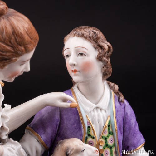 Пара с виноградом и овечкой, Ludwigsburg, Германия, кон. 19 в