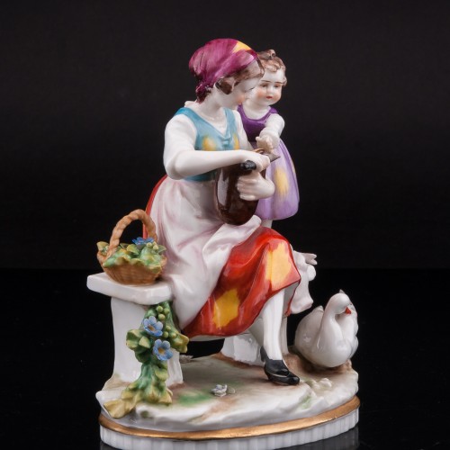 Мама с дочкой, E. A. Muller, Германия, нач. 20 в