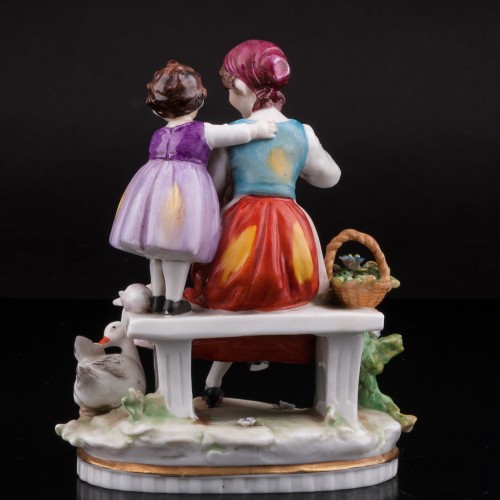 Мама с дочкой, E. A. Muller, Германия, нач. 20 в