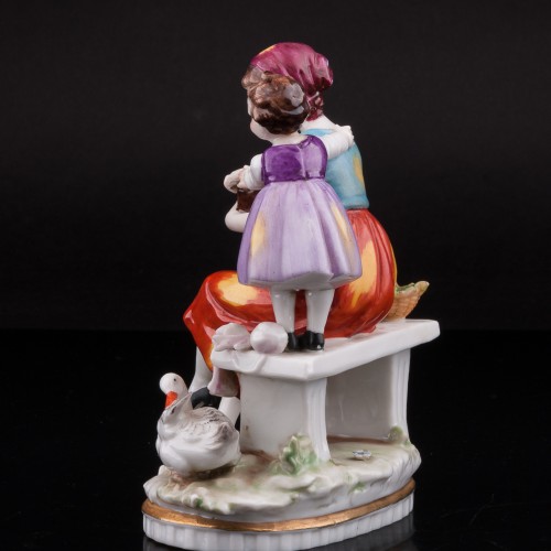 Мама с дочкой, E. A. Muller, Германия, нач. 20 в