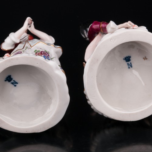 Пастушки, пара с флейтой и волынкой, Ernst Bohne Sohne, Германия, сер. 20 в