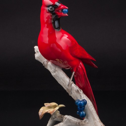 Красный кардинал с ягодами, Hutschenreuther, Германия, 1960 гг