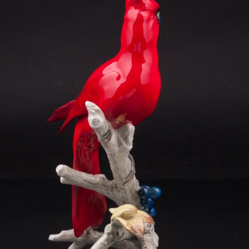 Красный кардинал с ягодами, Hutschenreuther, Германия, 1960 гг