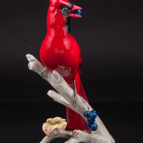 Красный кардинал с ягодами, Hutschenreuther, Германия, 1960 гг