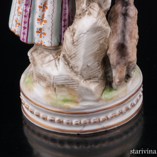 Пасторальная пара с овечкой и собачкой, Ernst Bohne Sohne, Германия, кон. 19 - нач. 20 вв