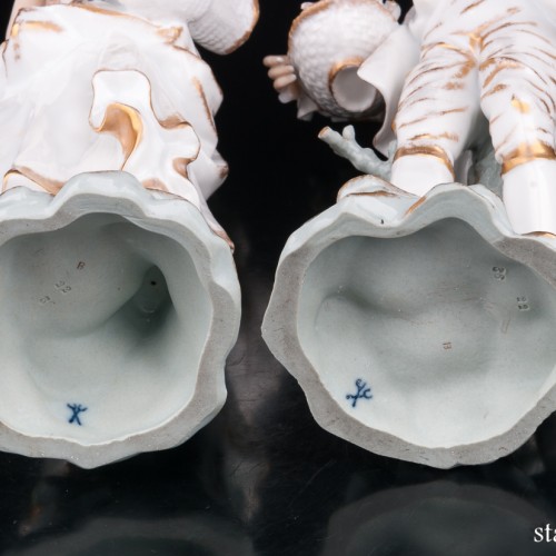 Пара с корзинами цветов, Volkstedt, Германия, 19 в