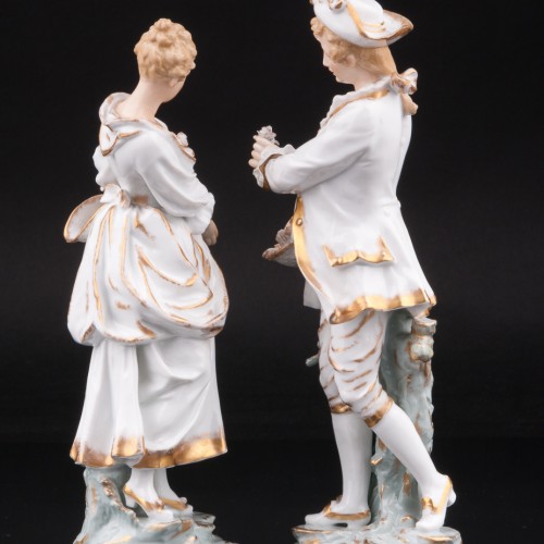 Пара с корзинами цветов, Volkstedt, Германия, 19 в