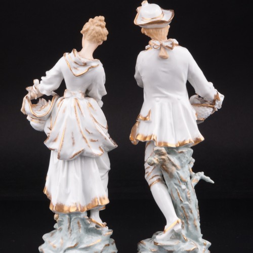 Пара с корзинами цветов, Volkstedt, Германия, 19 в