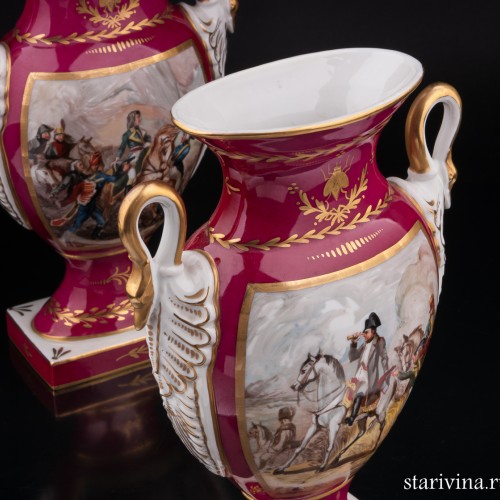 Две вазы, Limoges, Франция, кон. 19 - нач. 20 вв