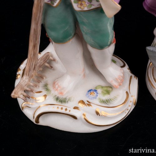 Садовники, пара с лопаткой и граблями, Meissen, Германия, 20 в