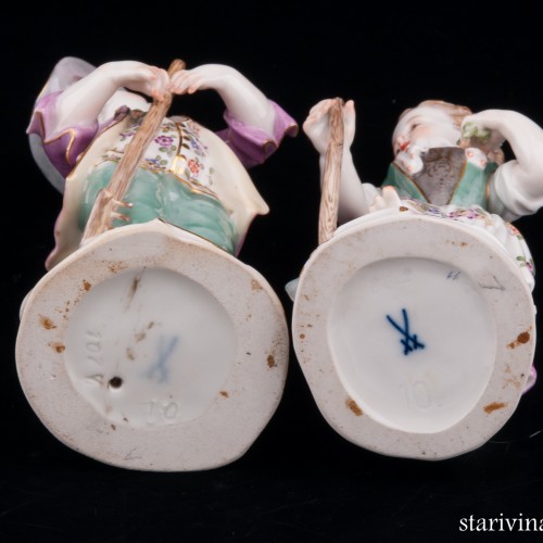 Садовники, пара с лопаткой и граблями, Meissen, Германия, 20 в