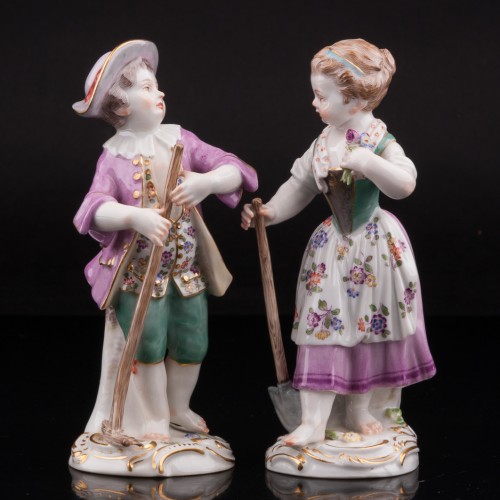 Садовники, пара с лопаткой и граблями, Meissen, Германия, 20 в