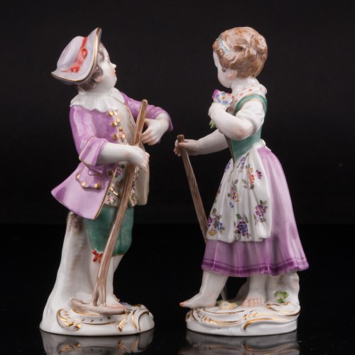 Садовники, пара с лопаткой и граблями, Meissen, Германия, 20 в