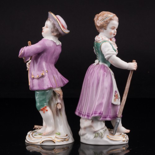 Садовники, пара с лопаткой и граблями, Meissen, Германия, 20 в