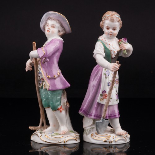 Садовники, пара с лопаткой и граблями, Meissen, Германия, 20 в