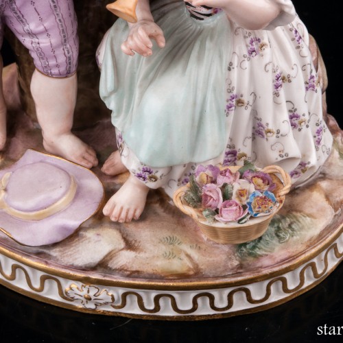 Урок игры на флейте, аллегория зимы, Meissen, Германия, 19 в