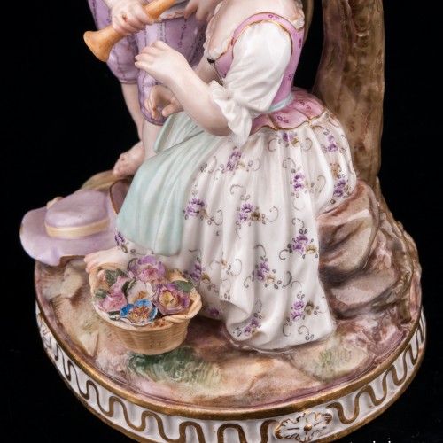 Урок игры на флейте, аллегория зимы, Meissen, Германия, 19 в