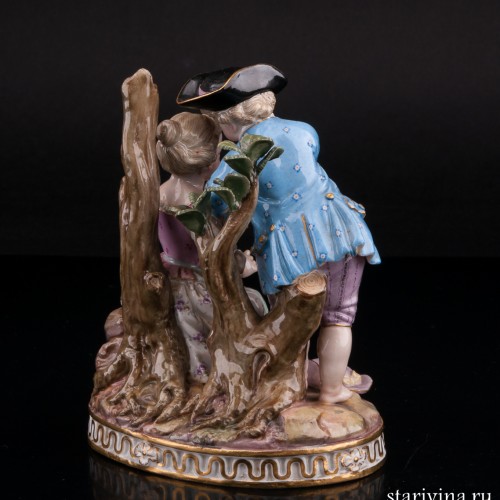 Урок игры на флейте, аллегория зимы, Meissen, Германия, 19 в