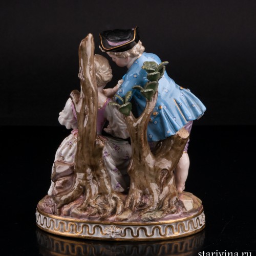 Урок игры на флейте, аллегория зимы, Meissen, Германия, 19 в