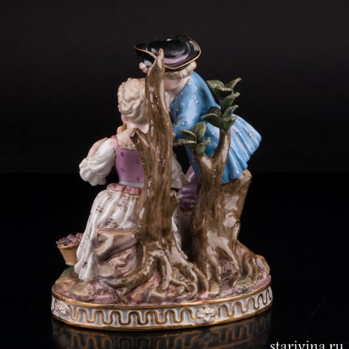 Урок игры на флейте, аллегория зимы, Meissen, Германия, 19 в