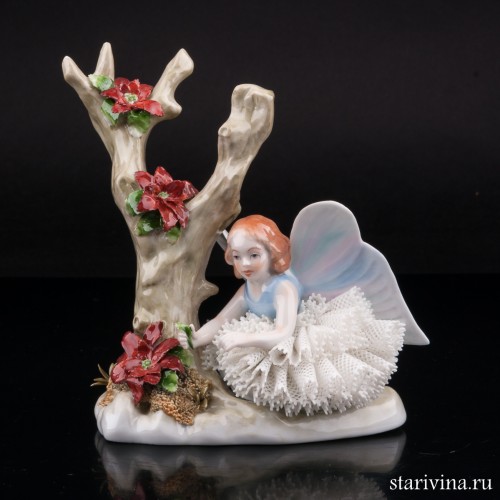 Фея под деревом, кружевная, Sitzendorf, Германия