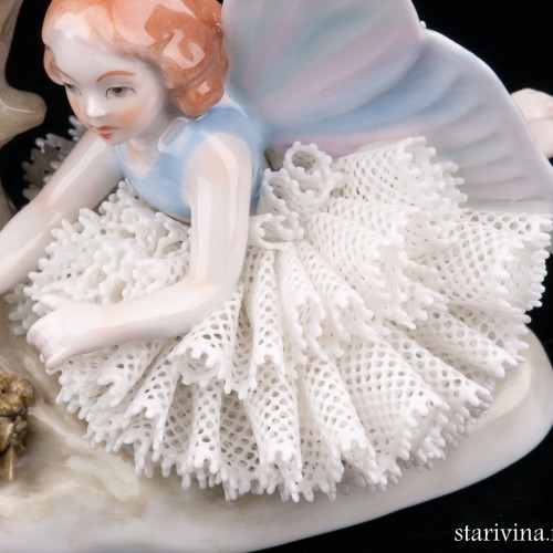 Фея под деревом, кружевная, Sitzendorf, Германия