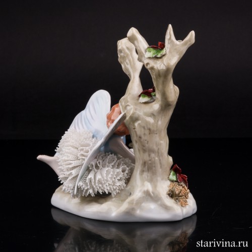 Фея под деревом, кружевная, Sitzendorf, Германия