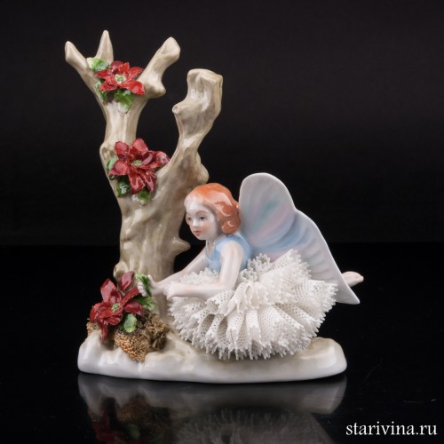 Фея под деревом, кружевная, Sitzendorf, Германия