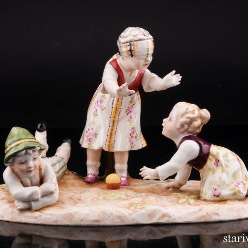 Жмурки, играющие дети, E. A. Muller, Германия, нач. 20 в