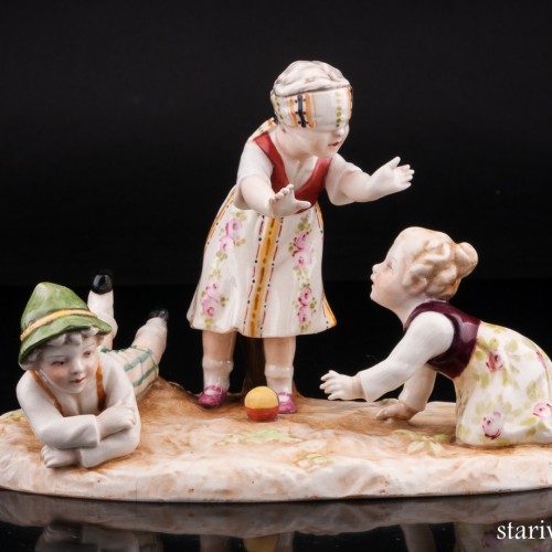 Жмурки, играющие дети, E. A. Muller, Германия, нач. 20 в