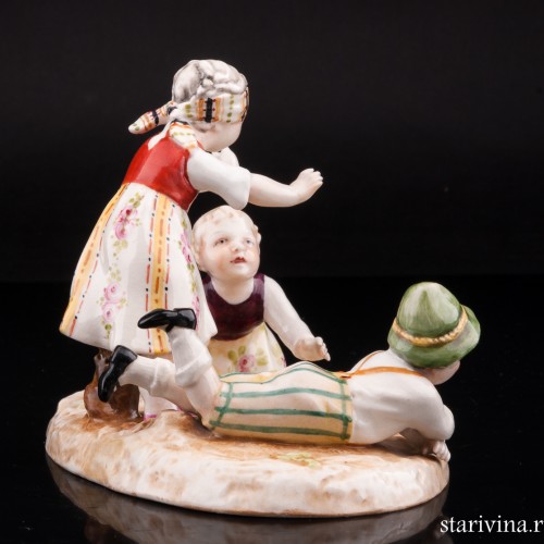 Жмурки, играющие дети, E. A. Muller, Германия, нач. 20 в