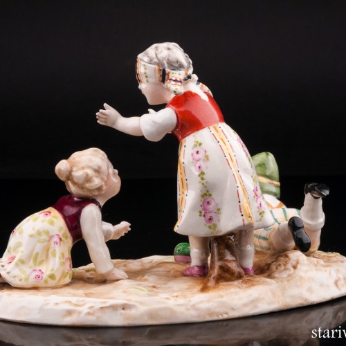 Жмурки, играющие дети, E. A. Muller, Германия, нач. 20 в