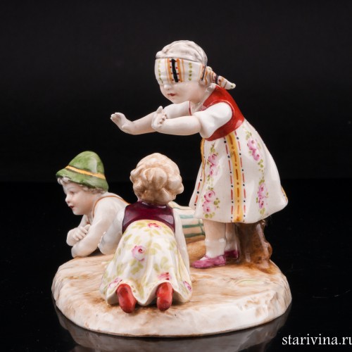 Жмурки, играющие дети, E. A. Muller, Германия, нач. 20 в