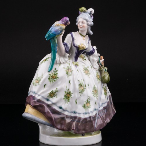 Девушка с попугаем, Karl Ens, Германия, 1940 гг