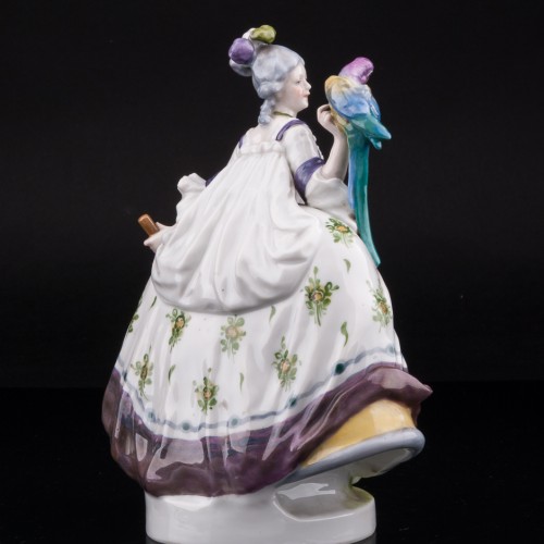 Девушка с попугаем, Karl Ens, Германия, 1940 гг