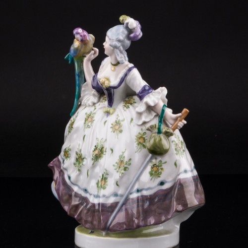 Девушка с попугаем, Karl Ens, Германия, 1940 гг