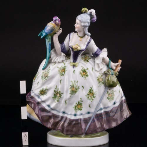 Девушка с попугаем, Karl Ens, Германия, 1940 гг