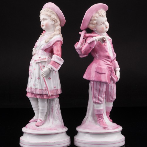 Пара детей в розовом, Франция, кон. 19 в