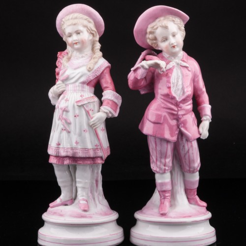 Пара детей в розовом, Франция, кон. 19 в