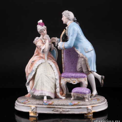 Галантная пара на стульях, Von Schierholz, Германия, пер. пол. 20 в