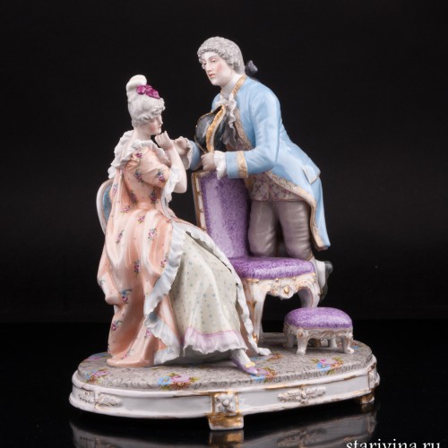 Галантная пара на стульях, Von Schierholz, Германия, пер. пол. 20 в