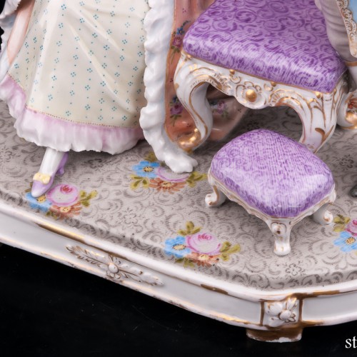 Галантная пара на стульях, Von Schierholz, Германия, пер. пол. 20 в