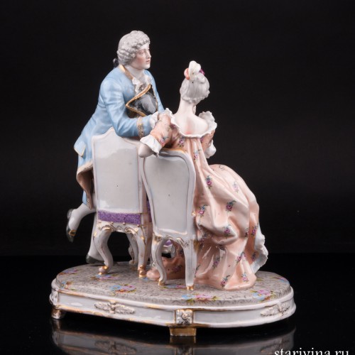 Галантная пара на стульях, Von Schierholz, Германия, пер. пол. 20 в