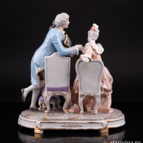 Галантная пара на стульях, Von Schierholz, Германия, пер. пол. 20 в