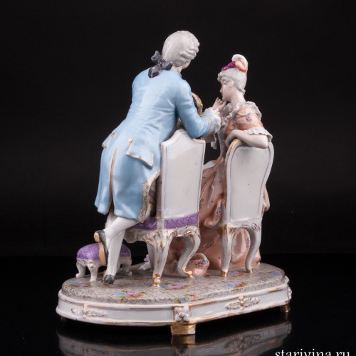 Галантная пара на стульях, Von Schierholz, Германия, пер. пол. 20 в