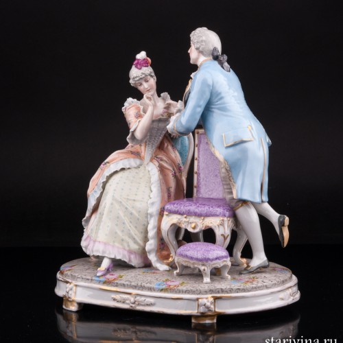 Галантная пара на стульях, Von Schierholz, Германия, пер. пол. 20 в