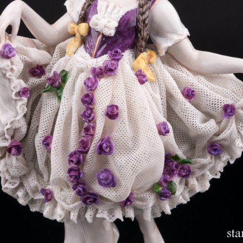 Танцующая девушка, кружевная, Volkstedt, Германия, до 1935 г